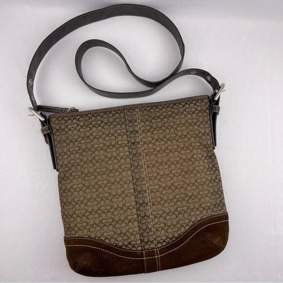 Coach Signature C Jacquard & Suede Bag - Picture 2 of 16